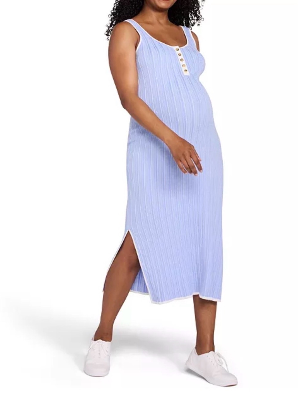NWT Motherhood maternity sleeveless Henley maxi dress
